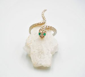 Anillo de plata ajustable Serpiente