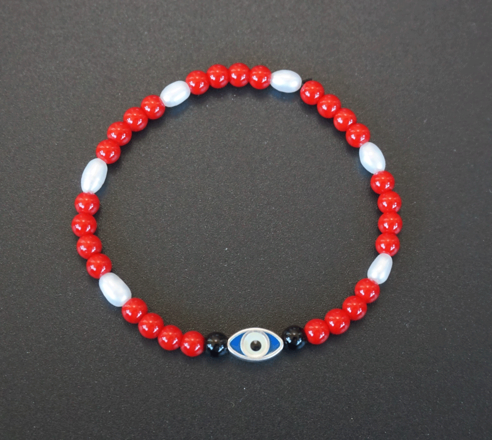 Set de pulseras de obsidiana, ágata, perlas y libélula de plata - Imagen 3